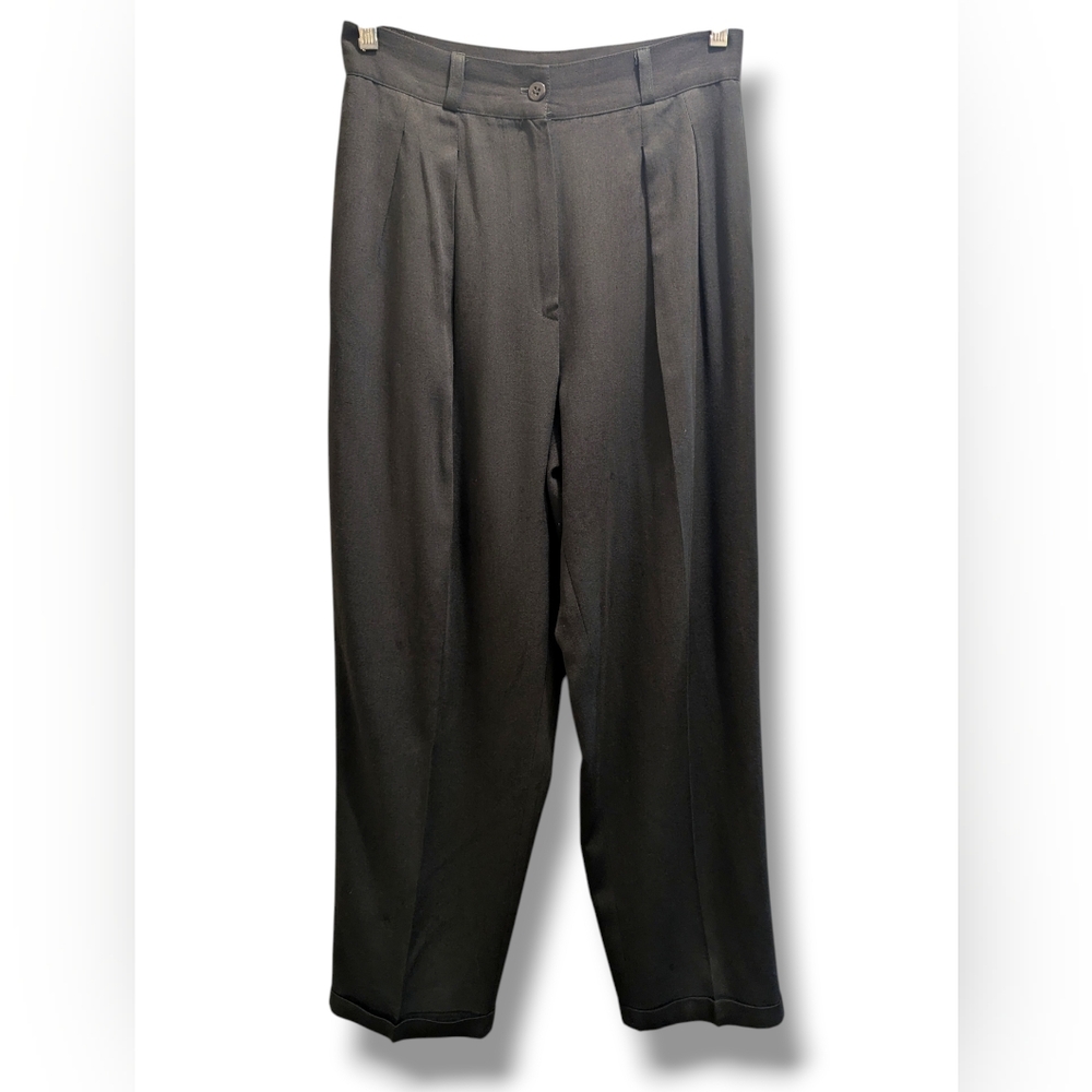 The Limited Dark Olive Dress Pants Trousers High Waist Pleated Wool Blend- 14 - Picture 1 of 11
